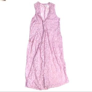 LuLaRoe Joy Lace Duster Cardigan Vest